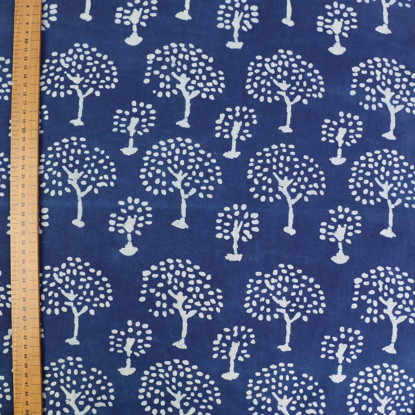Cotton Voile - Indigo Hand block print