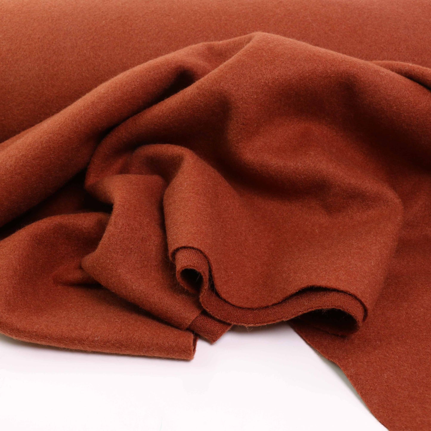Faux Wool Fabric - Taupe, Khaki, Burned orange