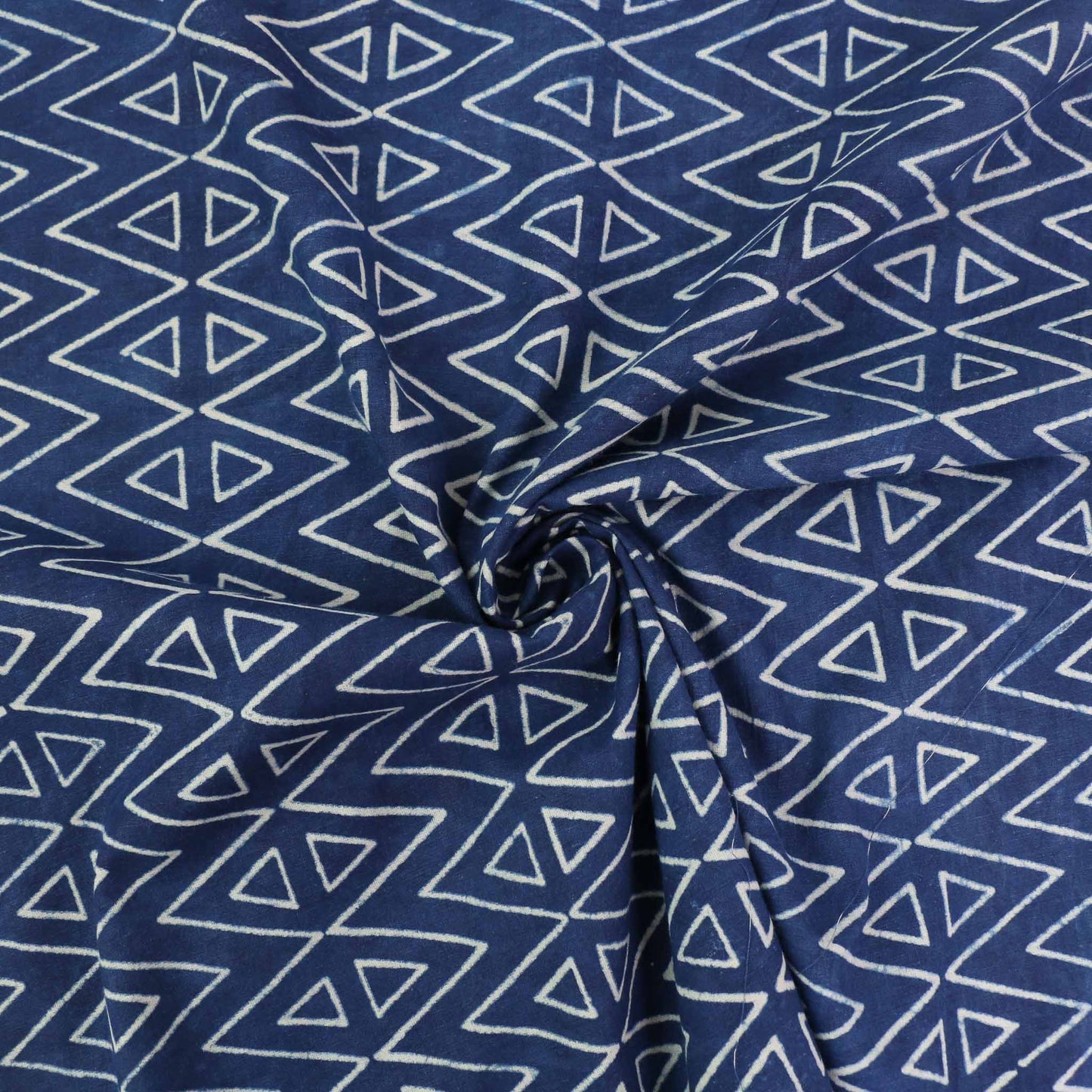 Cotton Voile - Indigo Hand block print
