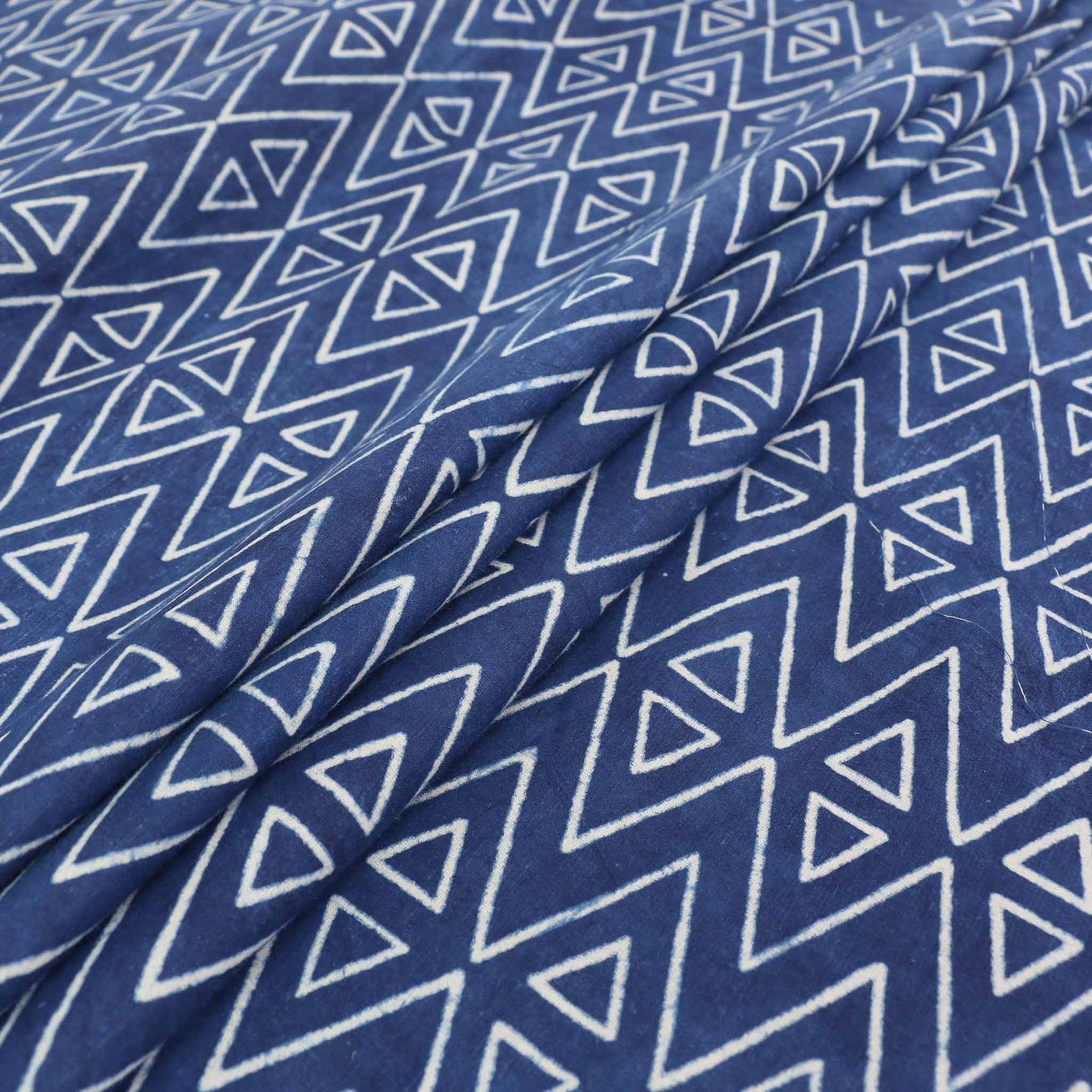 Cotton Voile - Indigo Hand block print