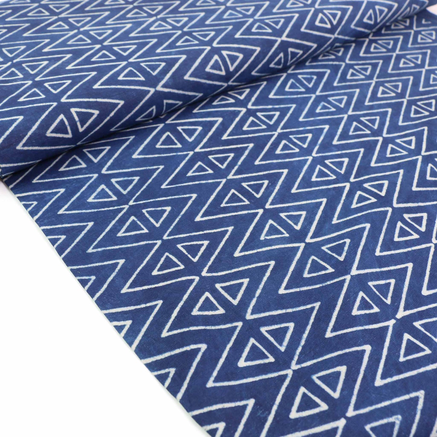 Cotton Voile - Indigo Hand block print