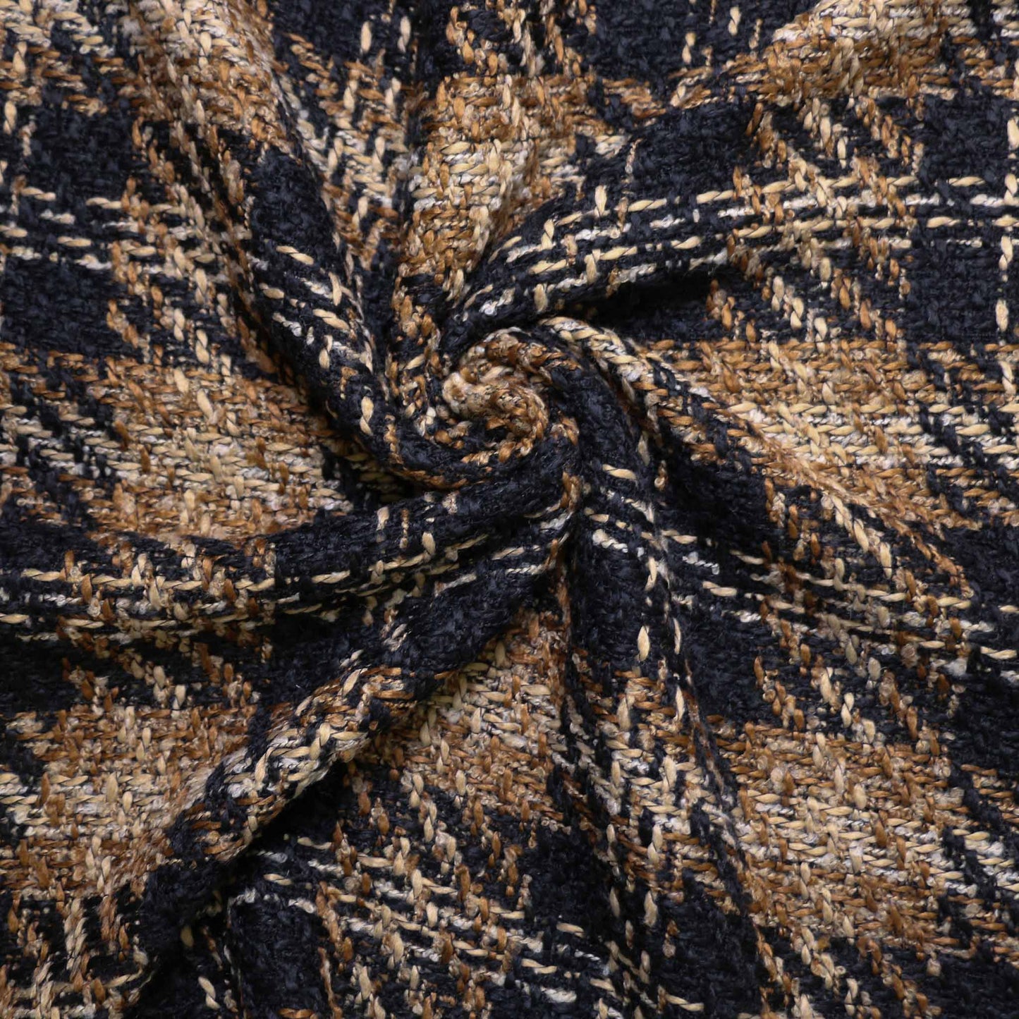 beige basket weave wool blend boucle dressmaking fabric