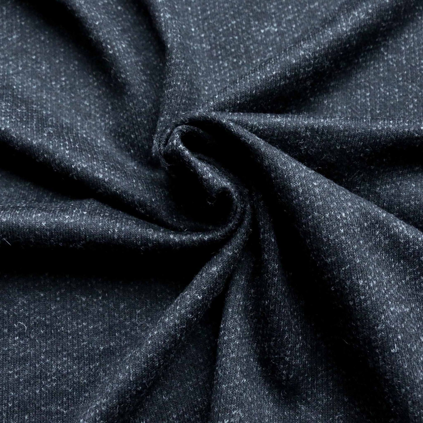 and and grey wool kersey knit dressmaking fabric with felt back