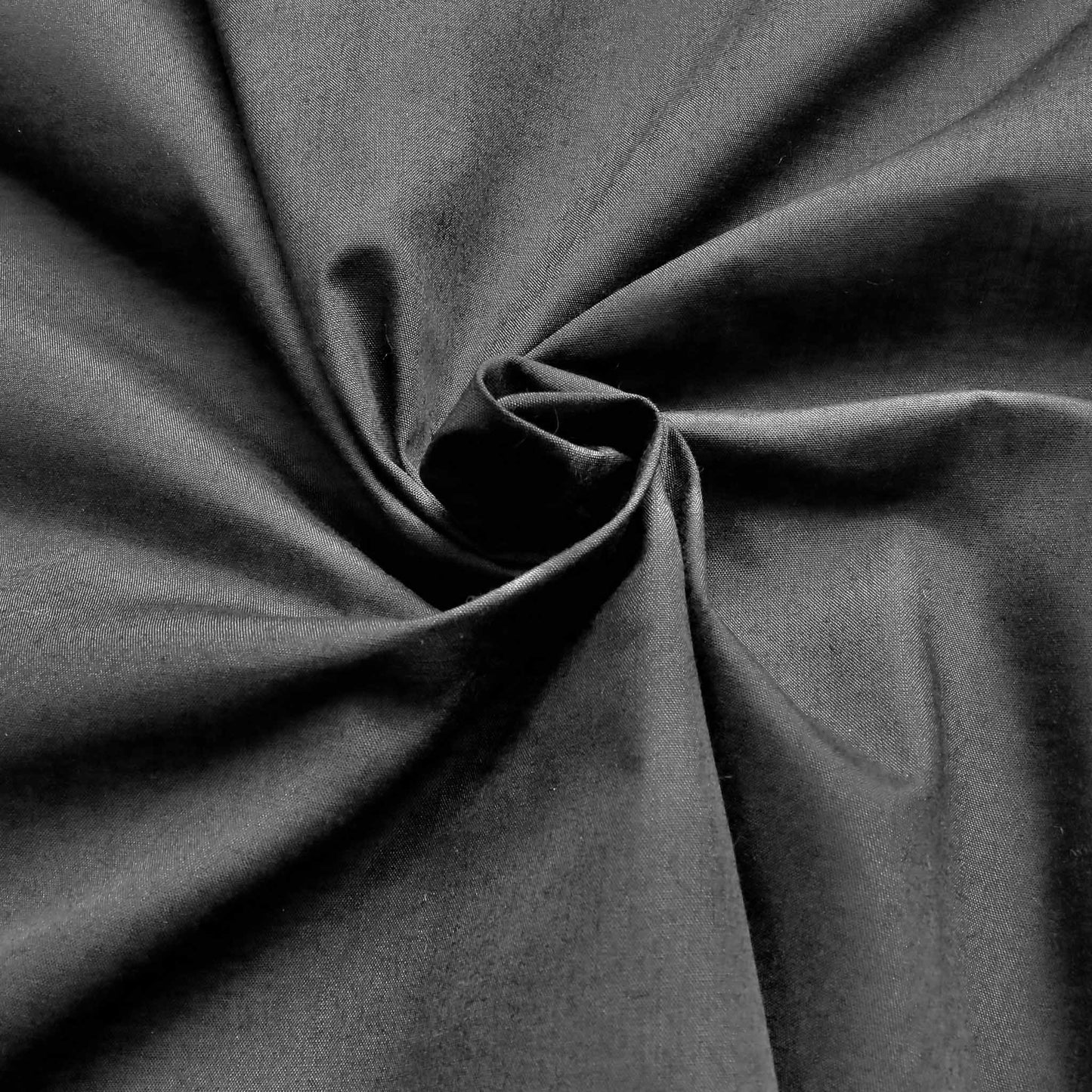 black polycotton dressmaking and craft fabric