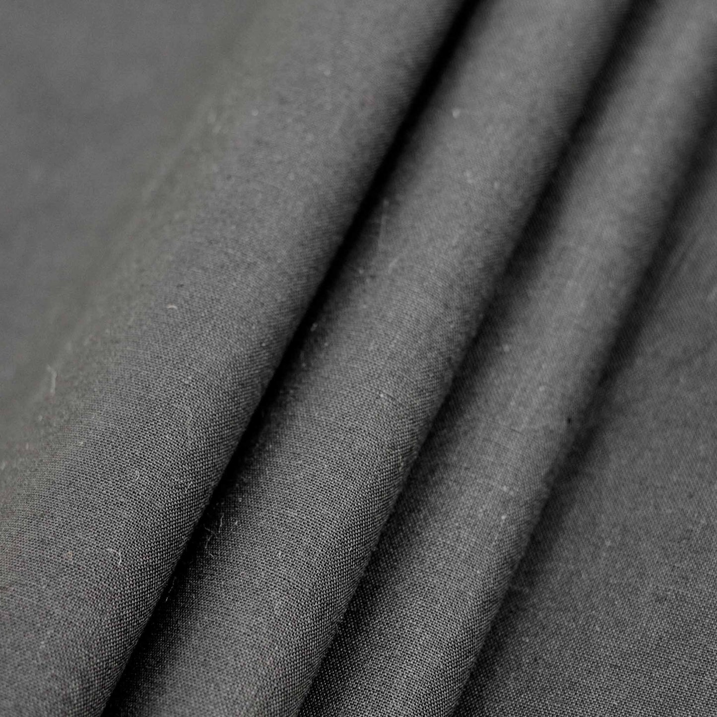 black plain sheeting polycotton dressmaking fabric 90 inch width