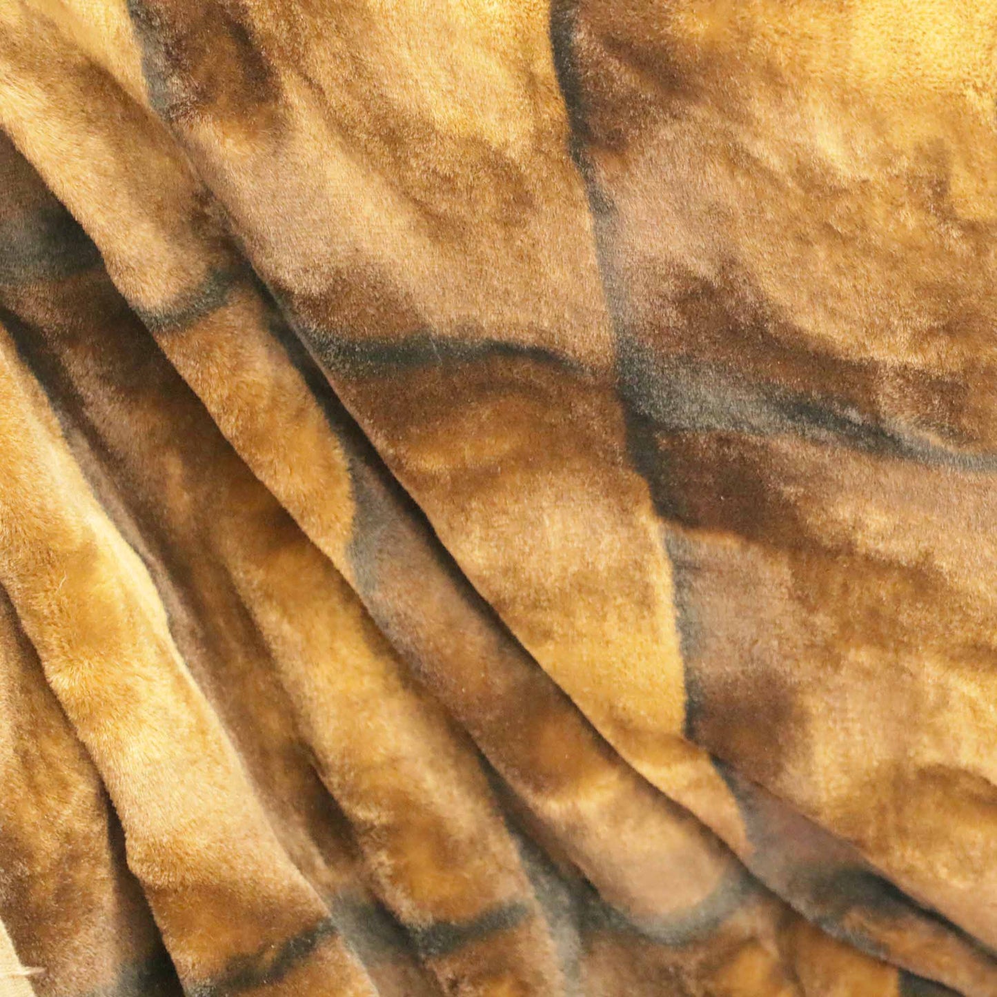 luxury faux fur mink skin brown dressmaking fabric short pile