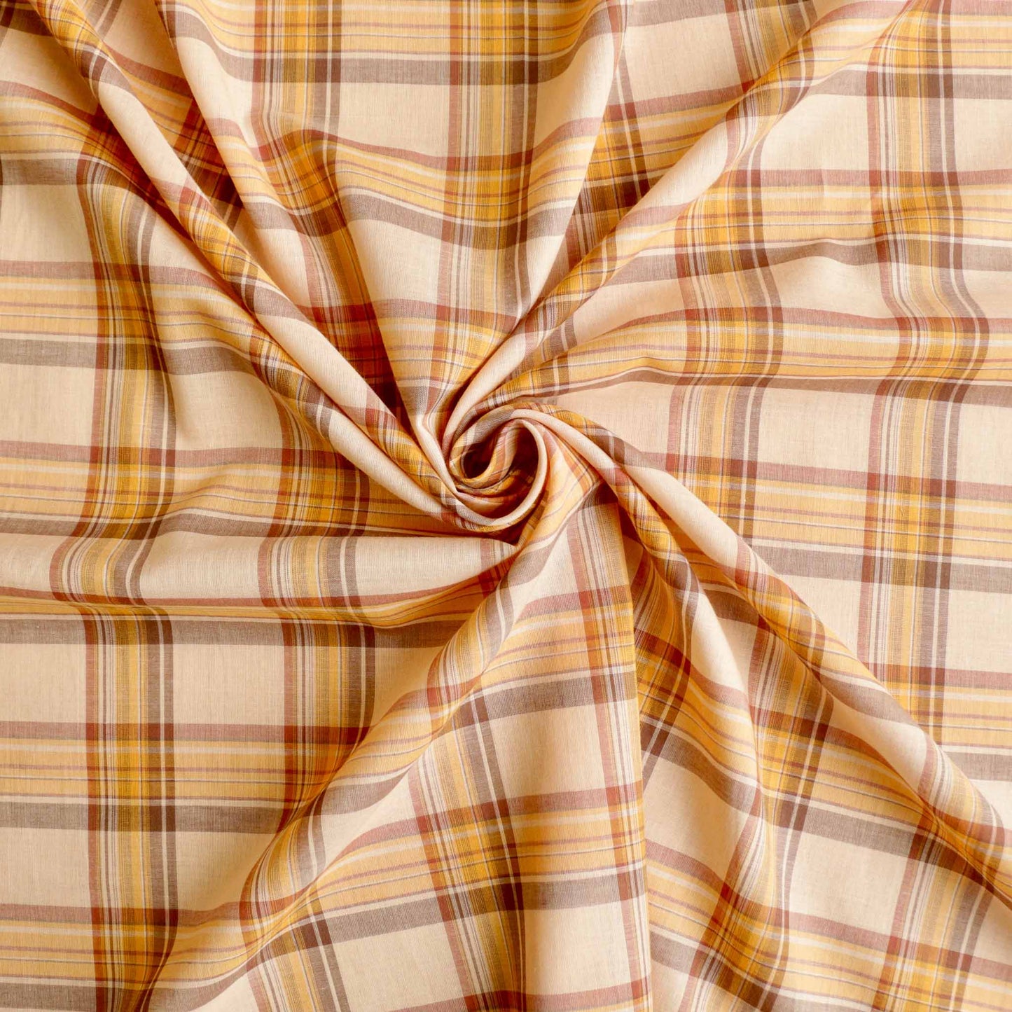 100% Cotton Voile Fabric - Beige