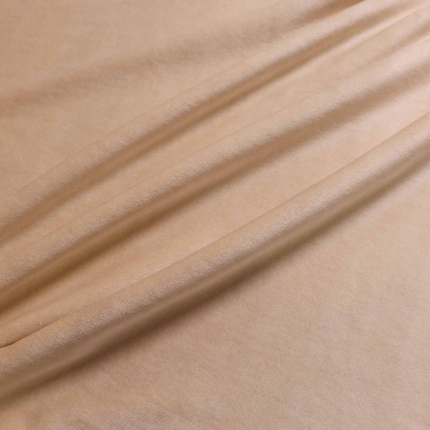 cream cotton blend stretchy velour dressmaking fabric