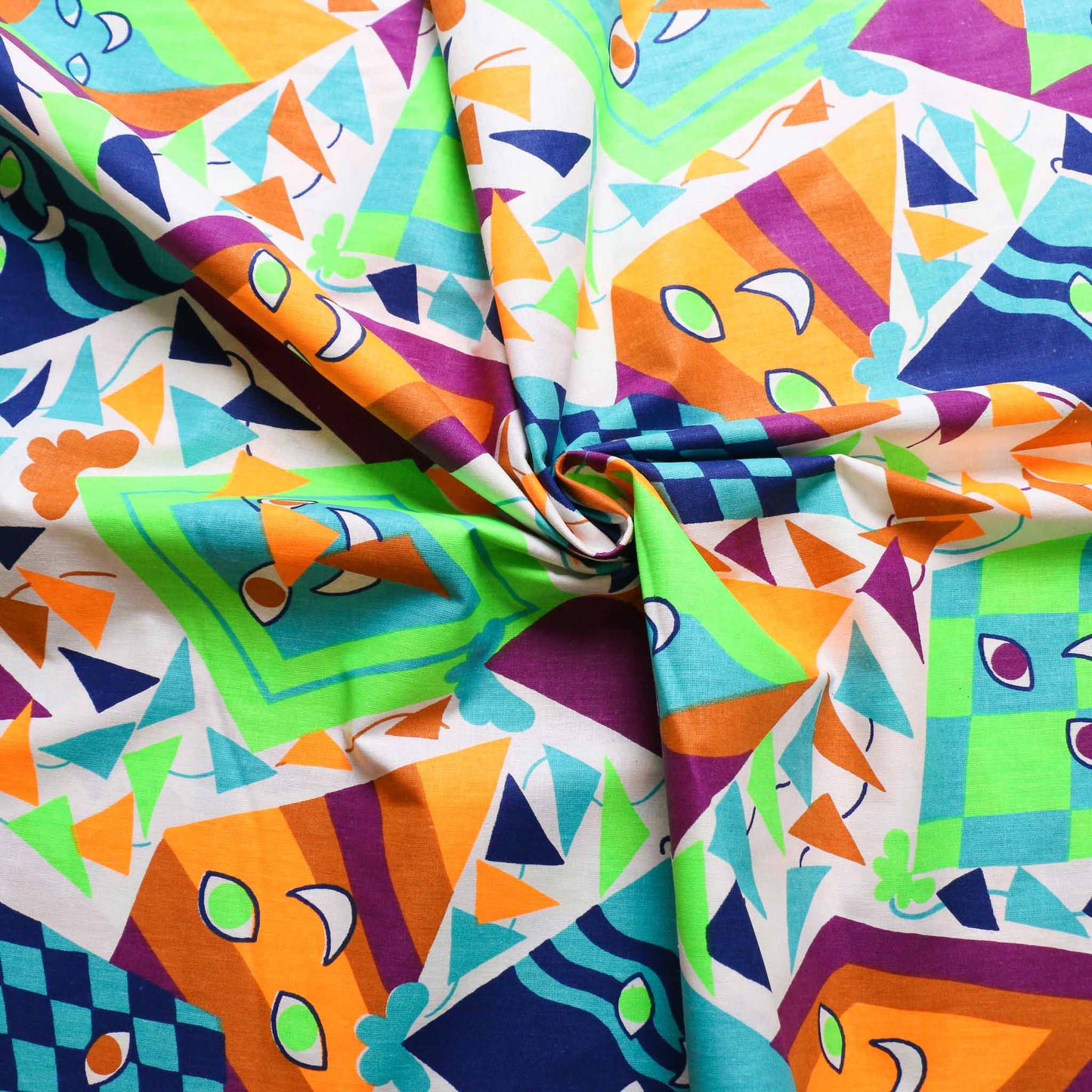 100% Cotton Fabric - Multicoloured