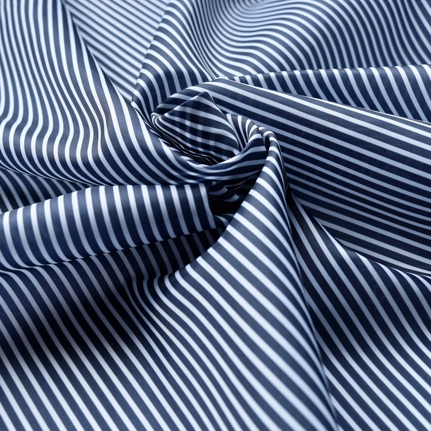 navy and white polyester striped lining fabric for dressmaking