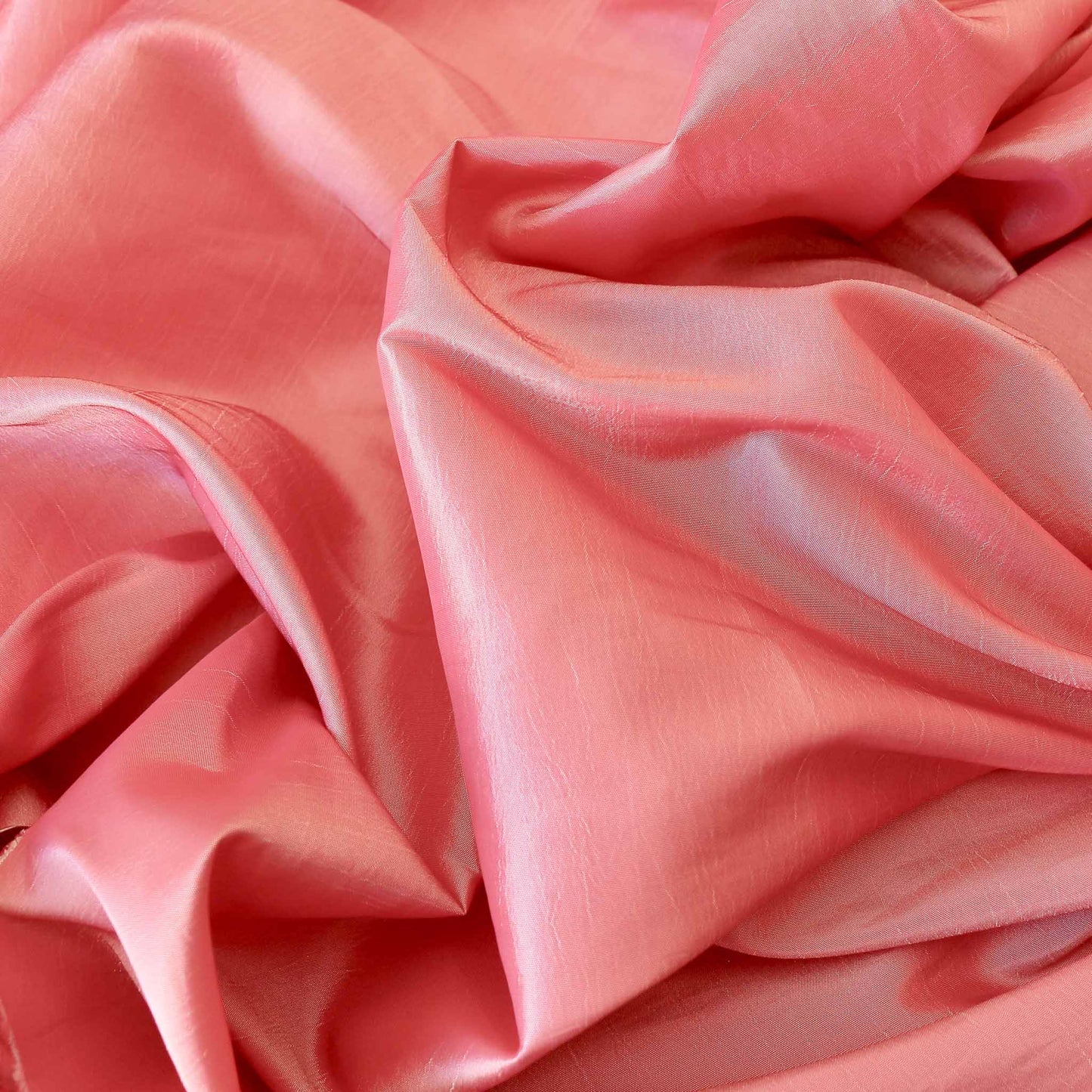 pink synthetic taffeta fabric for dressmaking
