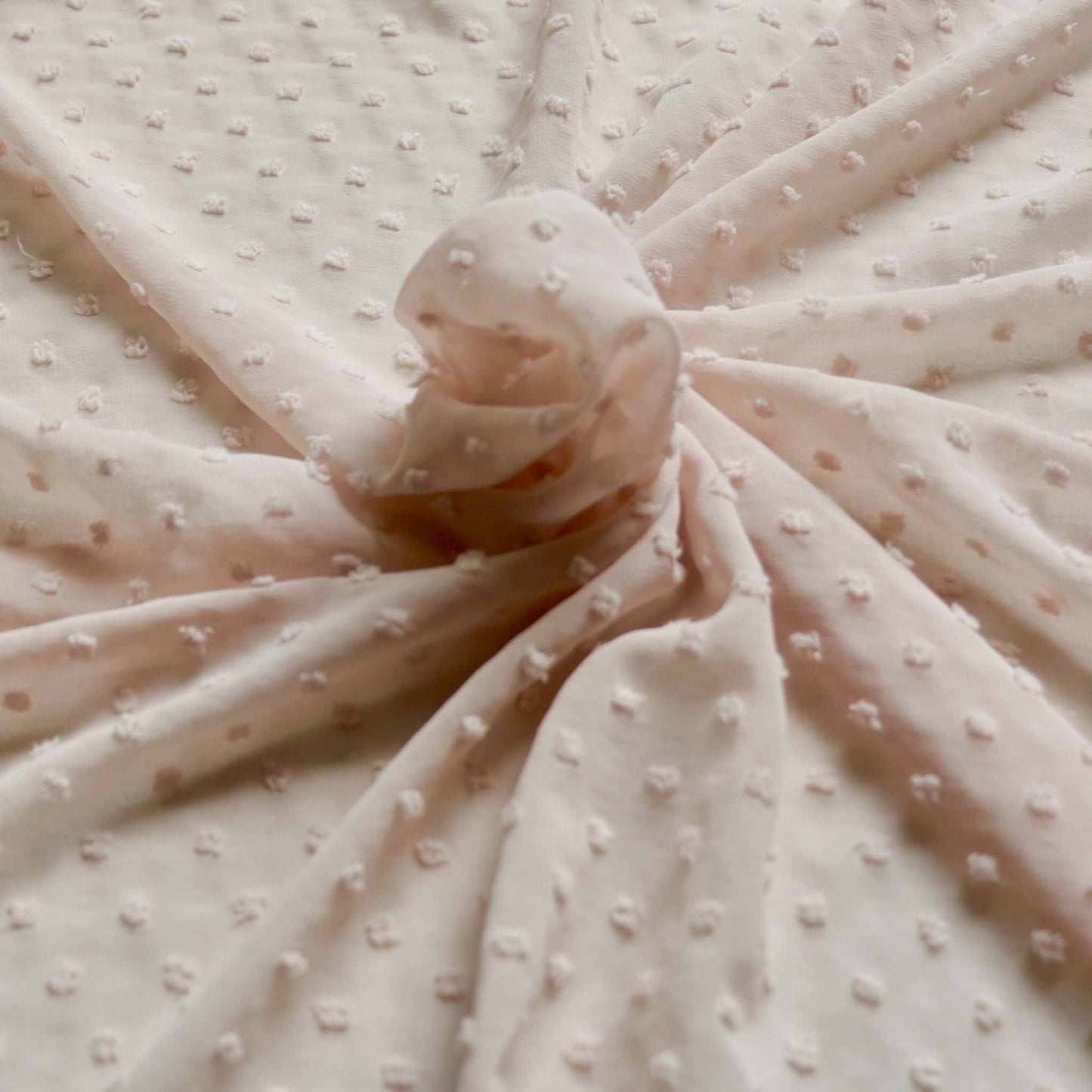 pink dobby swiss dot chiffon dressmaking fabric