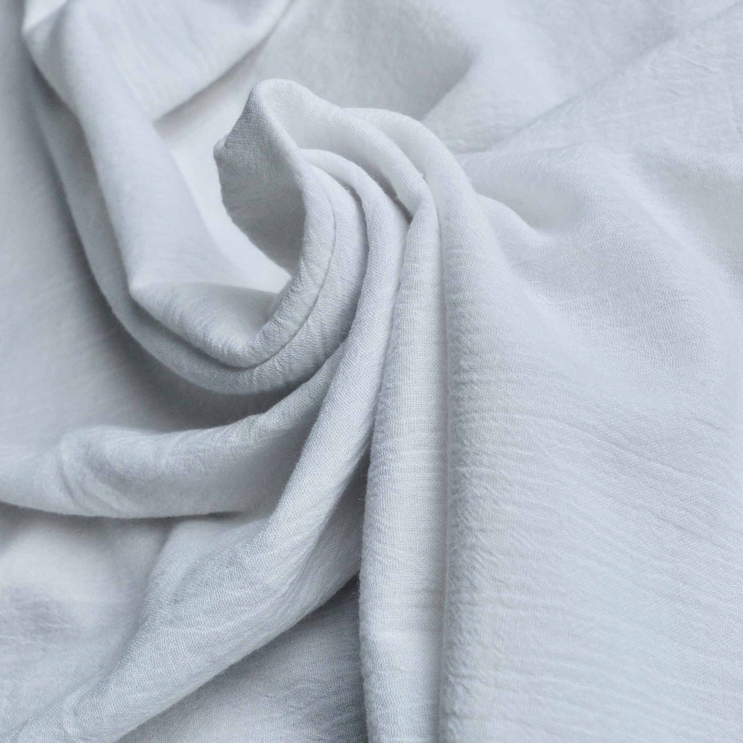 crinkle textured white cotton gauze dressmaking fabric