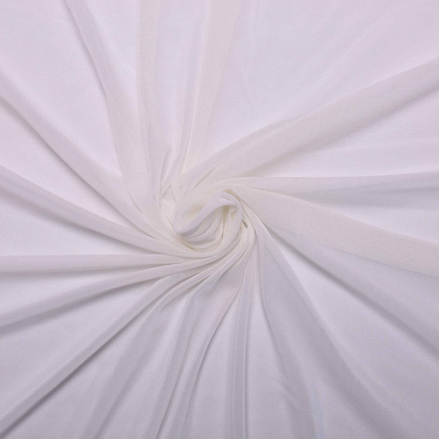stretchy white netting dressmaking fabric