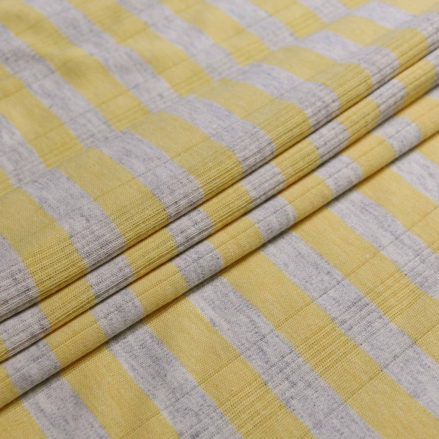 cloth control yellow striped grey polycotton dressmaking jersey