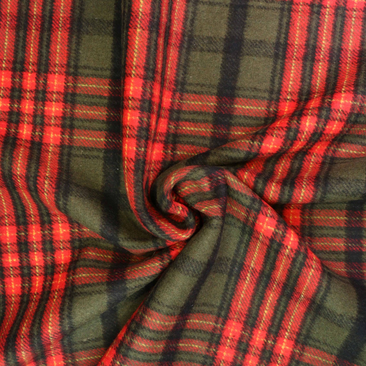 Reversible Wool Coating - Green, Beige, Brown