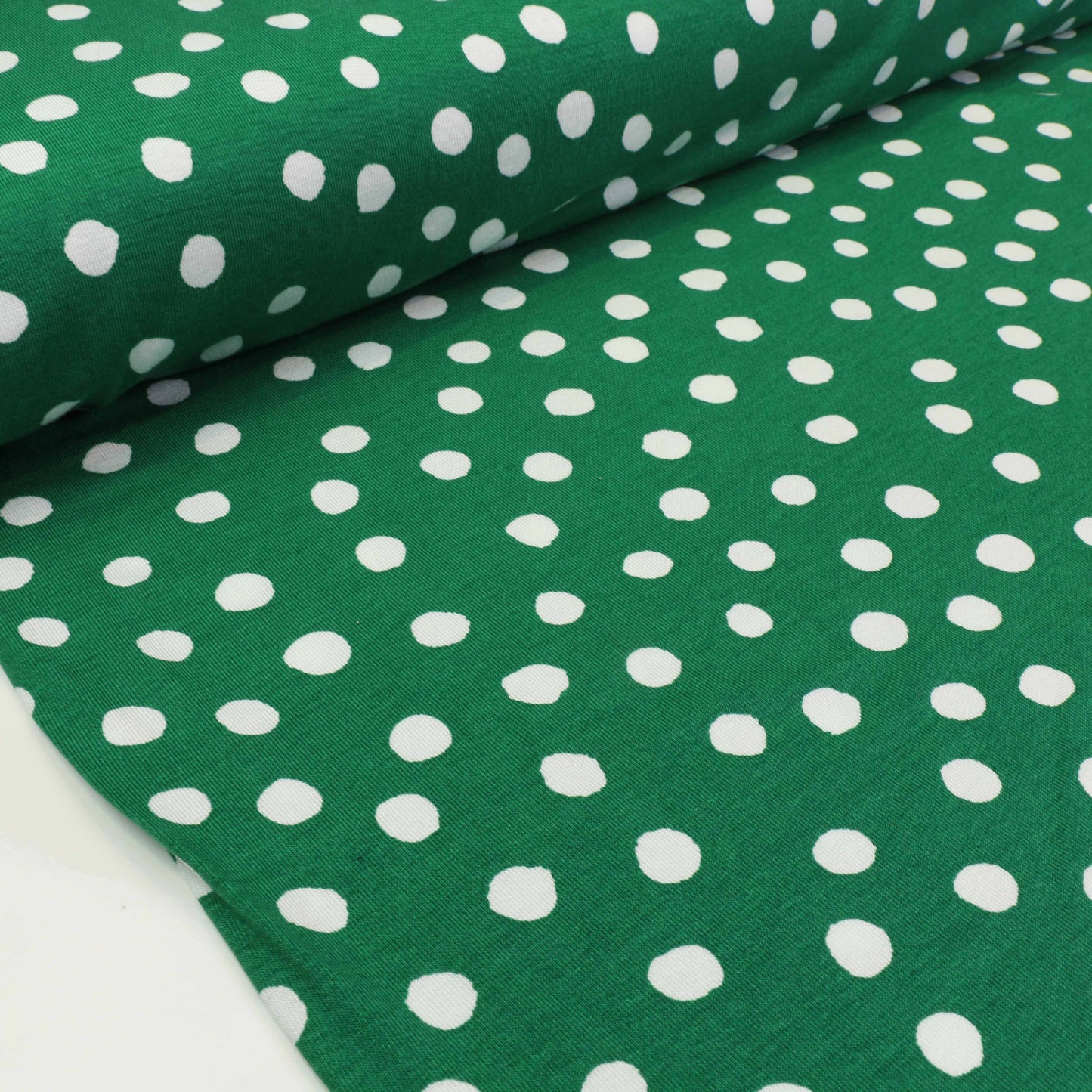 Viscose Jersey Fabric - Green, white