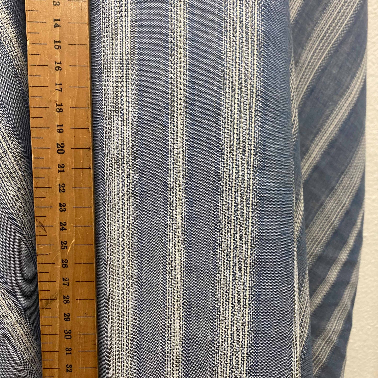 Jacquard Cotton Fabric - Blue and white