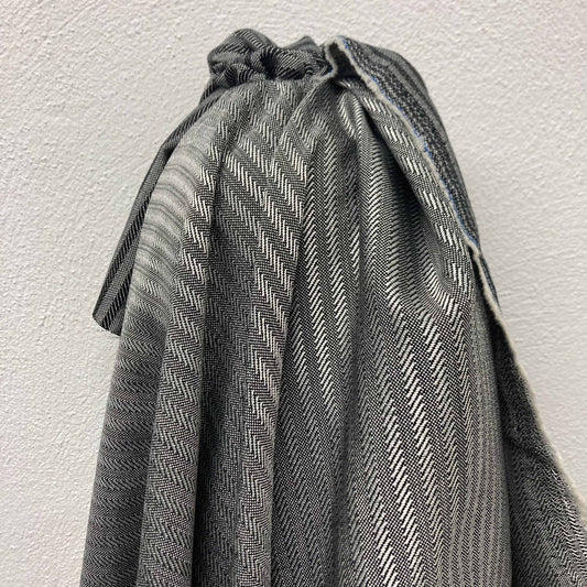 Jacquard Suiting Fabric - Silver/Grey