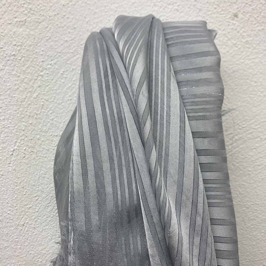 Burnout Satin Fabric - Grey, silver
