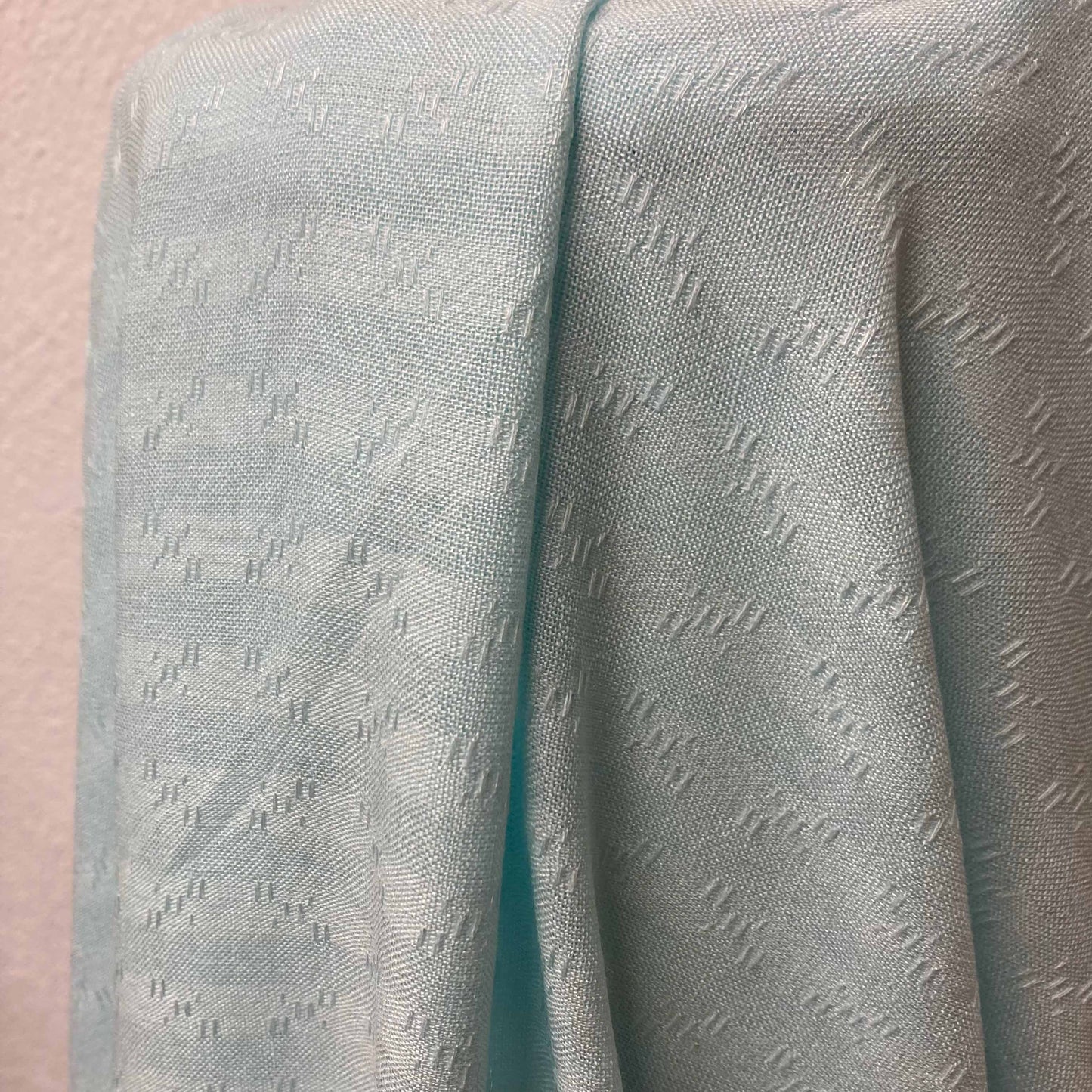 Cotton Jacquard Fabric - Light blue