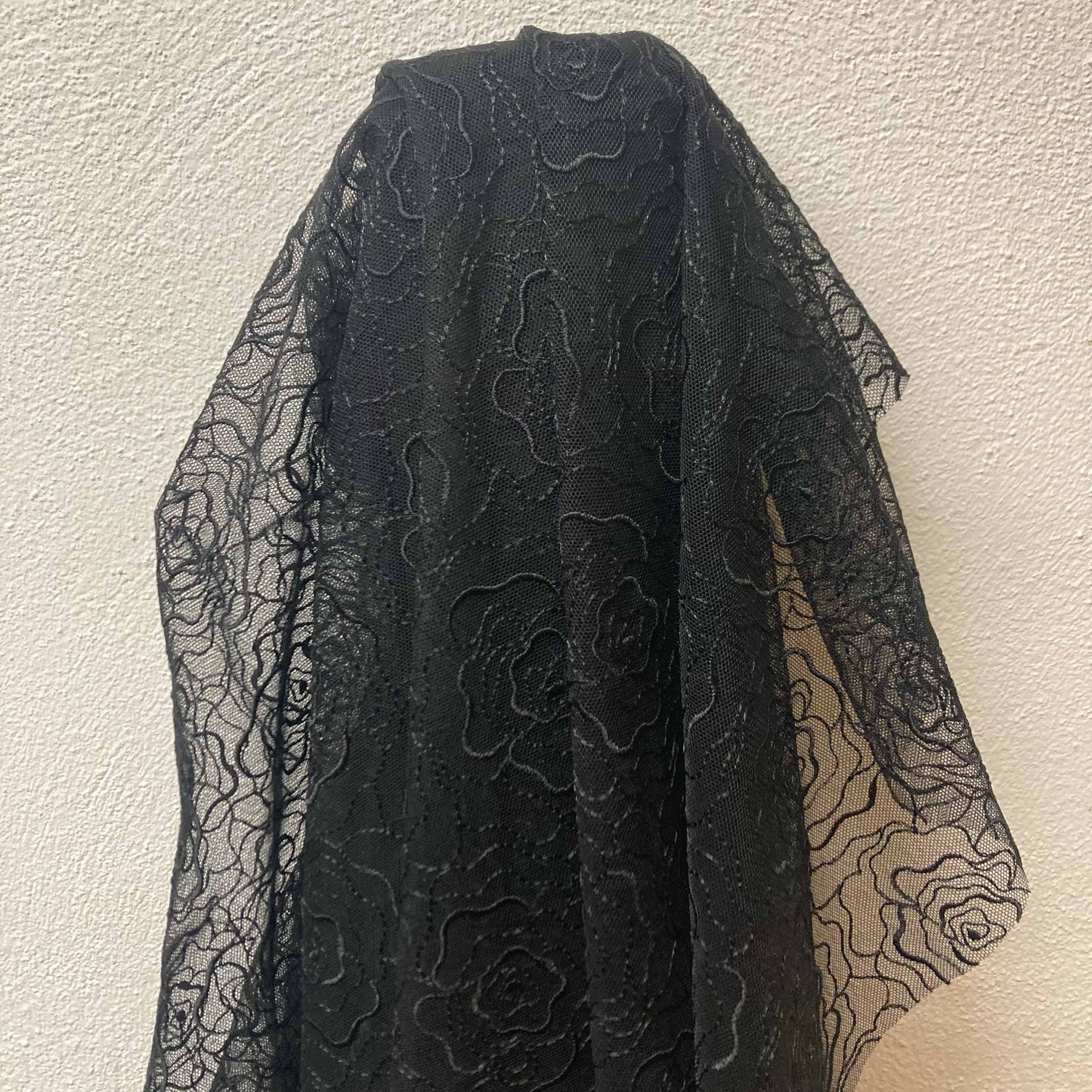 Embroidery Lace fabric - Black