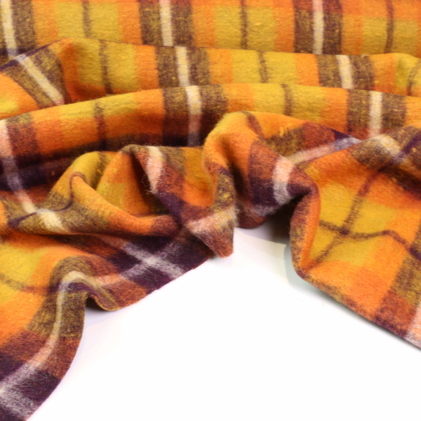 Wool Jersey Fabric - Maroon, orange