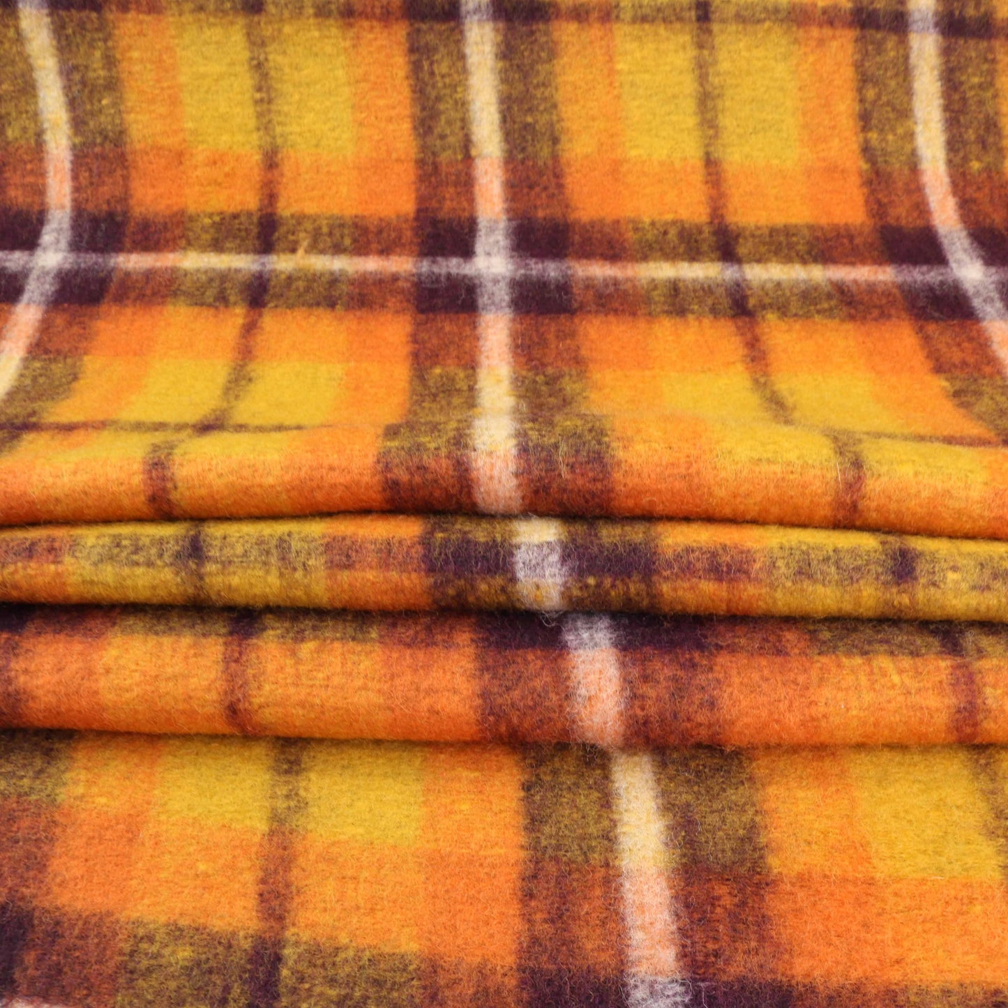 Wool Jersey Fabric - Maroon, orange