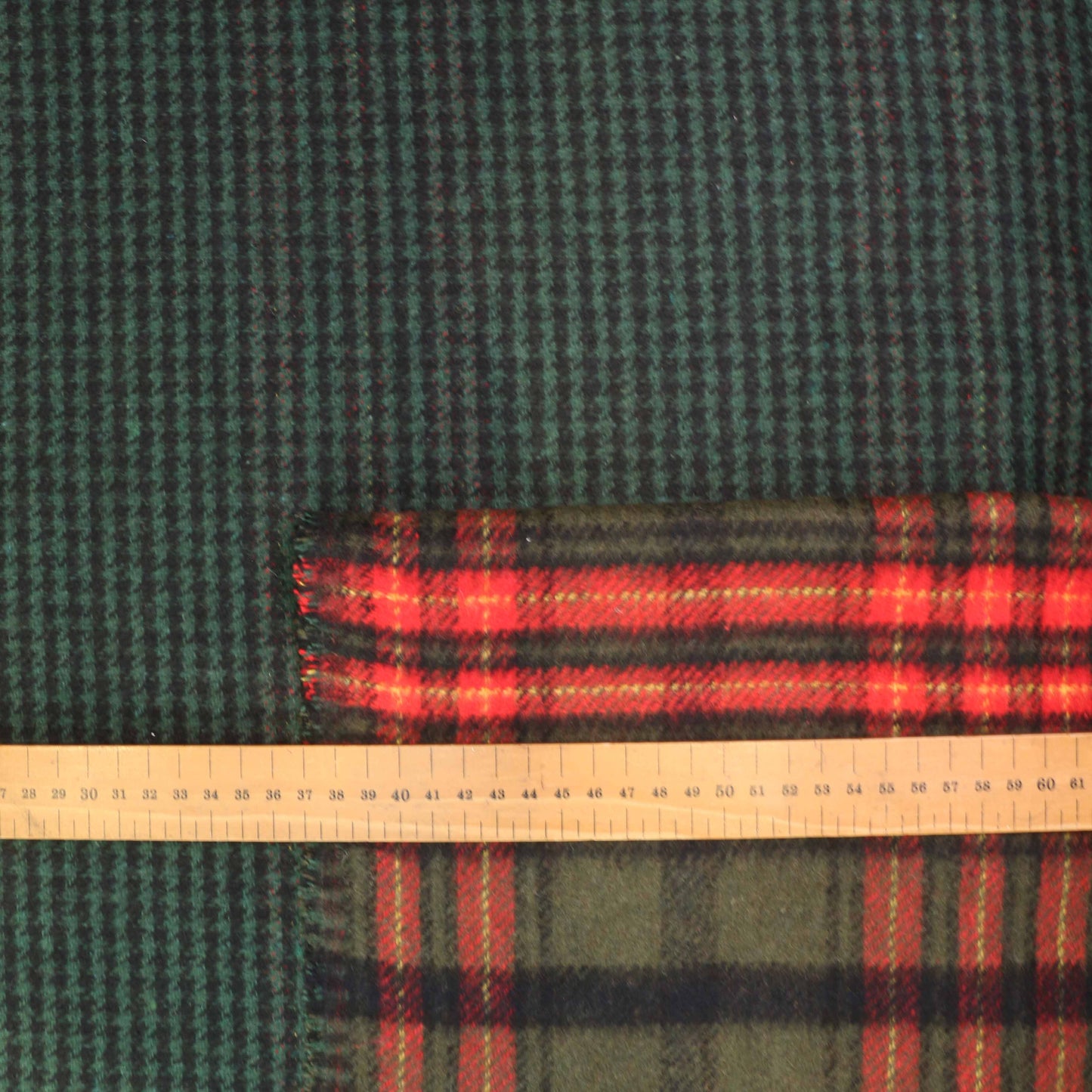 Reversible Wool Coating - Beige, Brown, Green