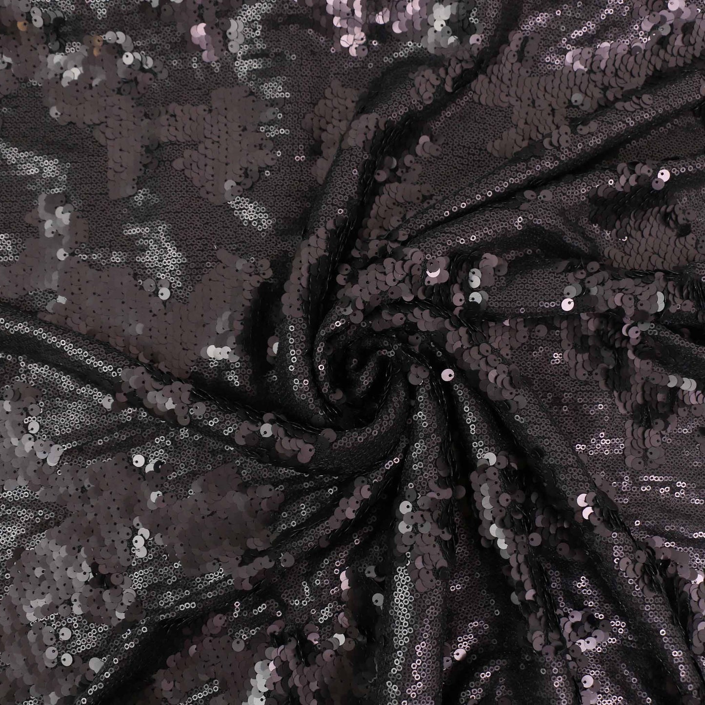 Sequin Fabric - Black, Mauve