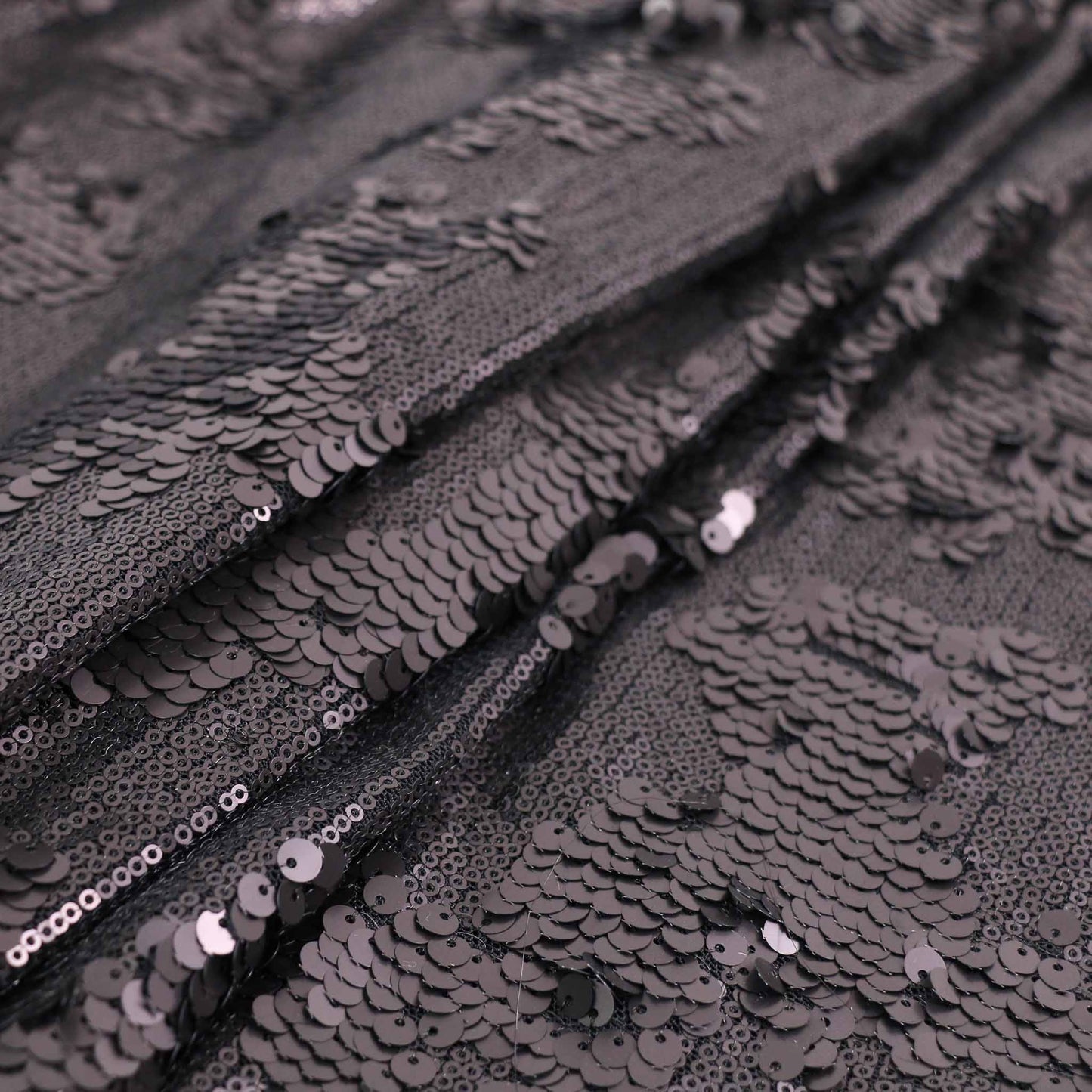 Sequin Fabric - Black, Mauve