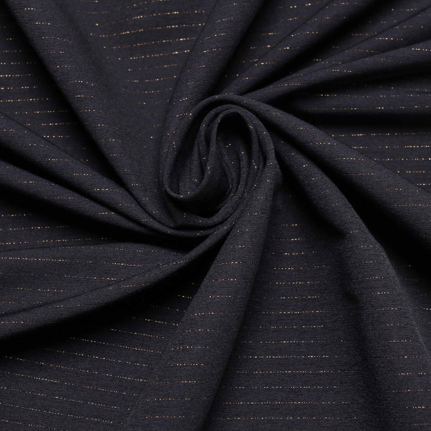 gold pinstriped black bengaline dressmaking grosgrain fabric
