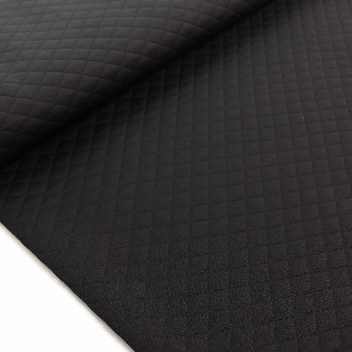 Quilted Jersey Fabric - Black diamond