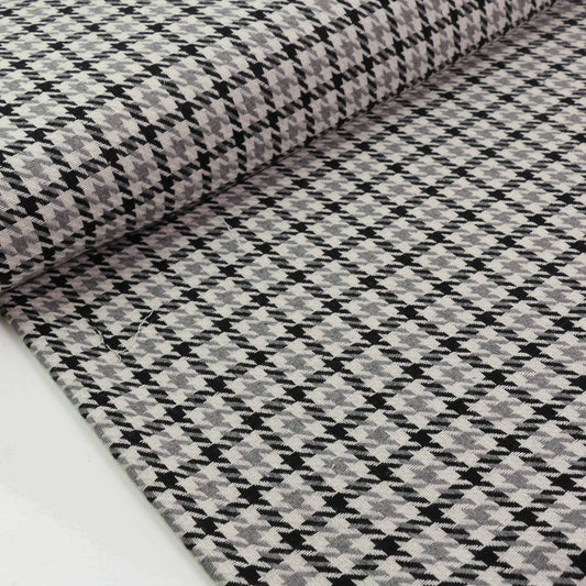 Wool blend suiting -  Black, white, grey