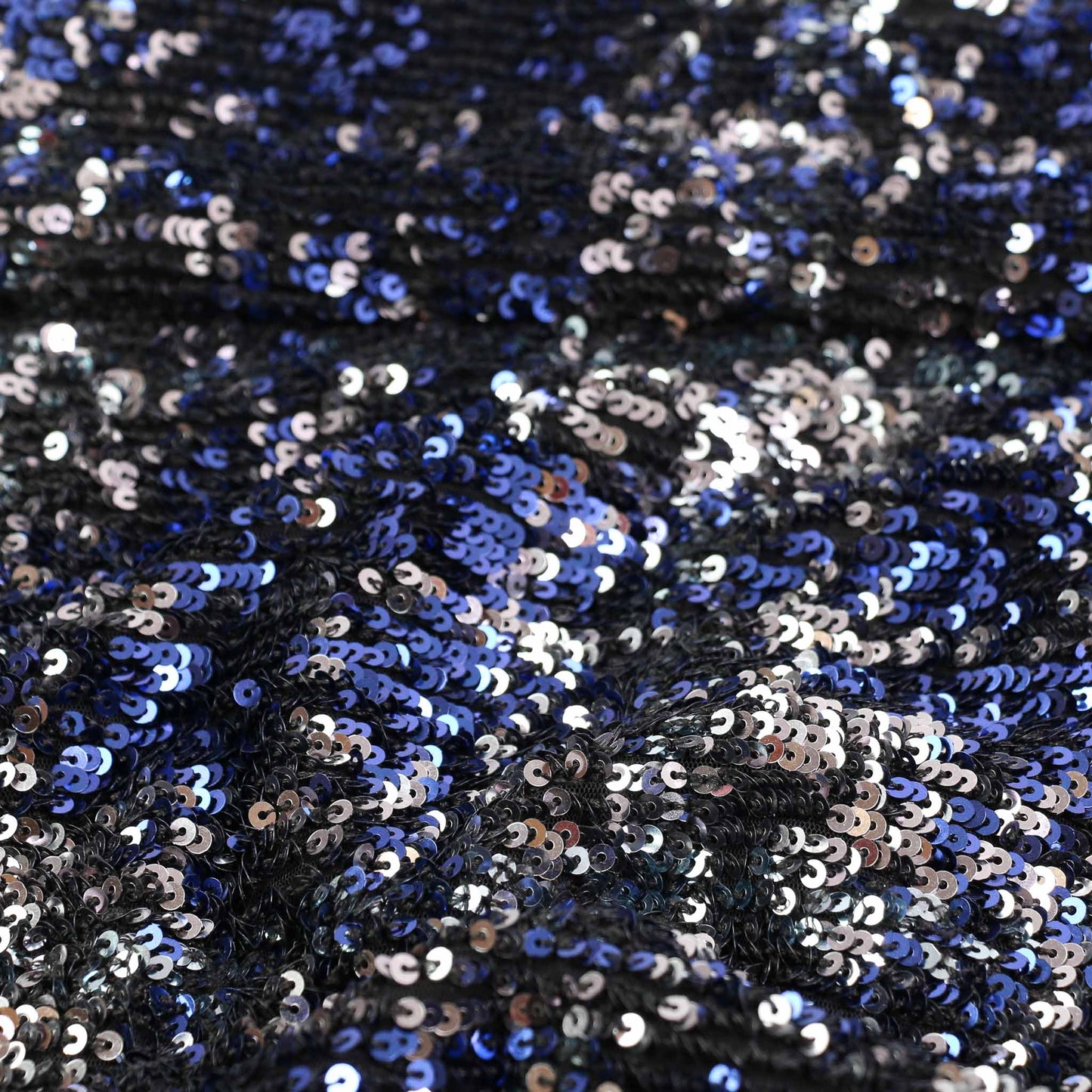 Sequin Fabric - Copper, blue