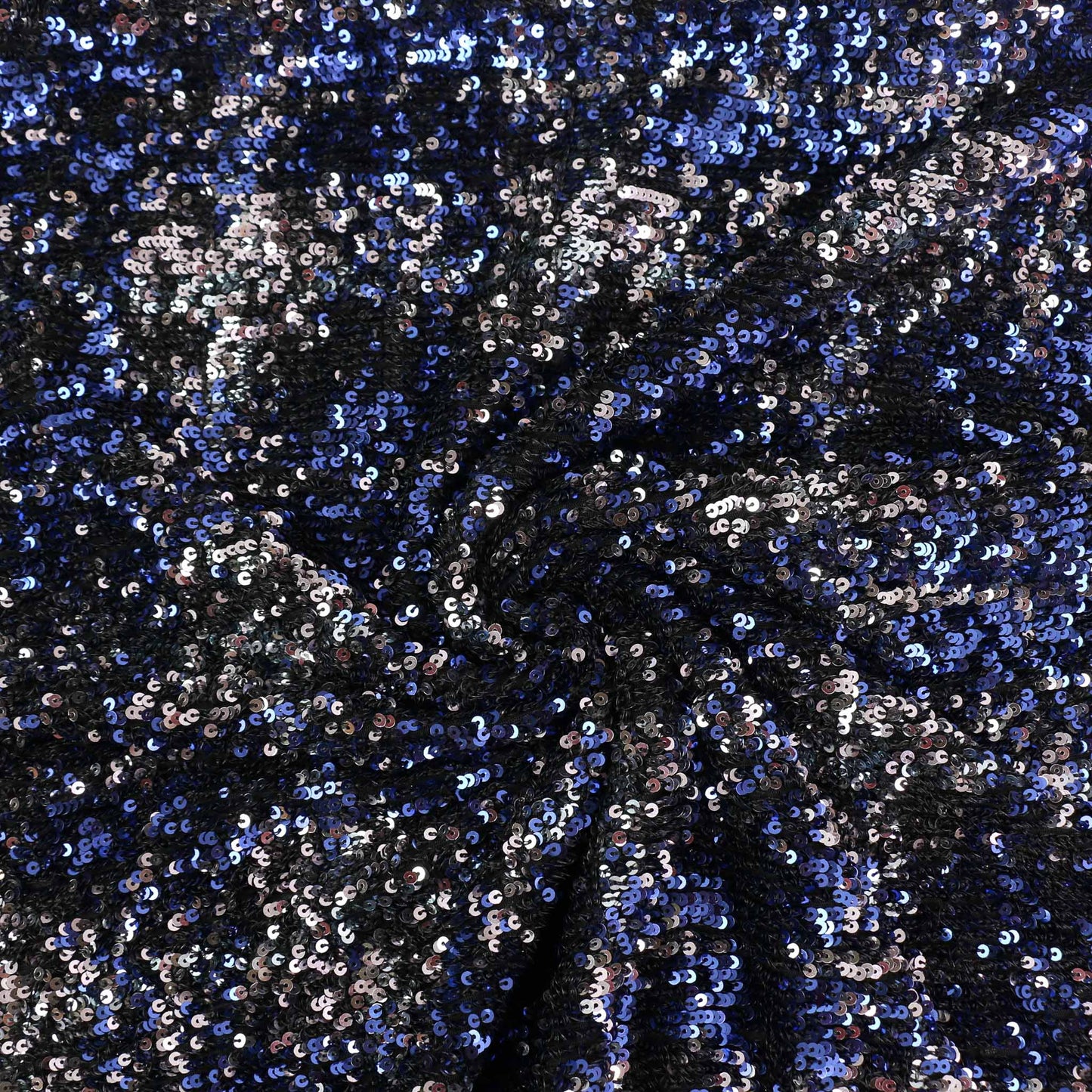 Sequin Fabric - Blue, Copper