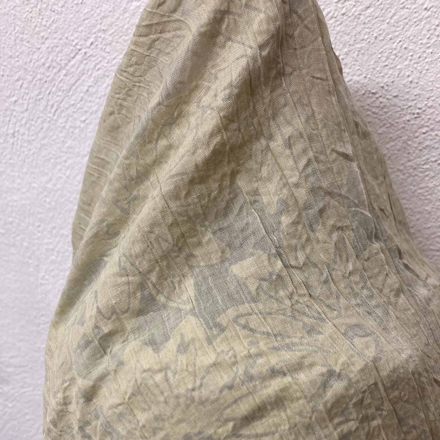 Crinkle Cotton blend Fabric - Beige