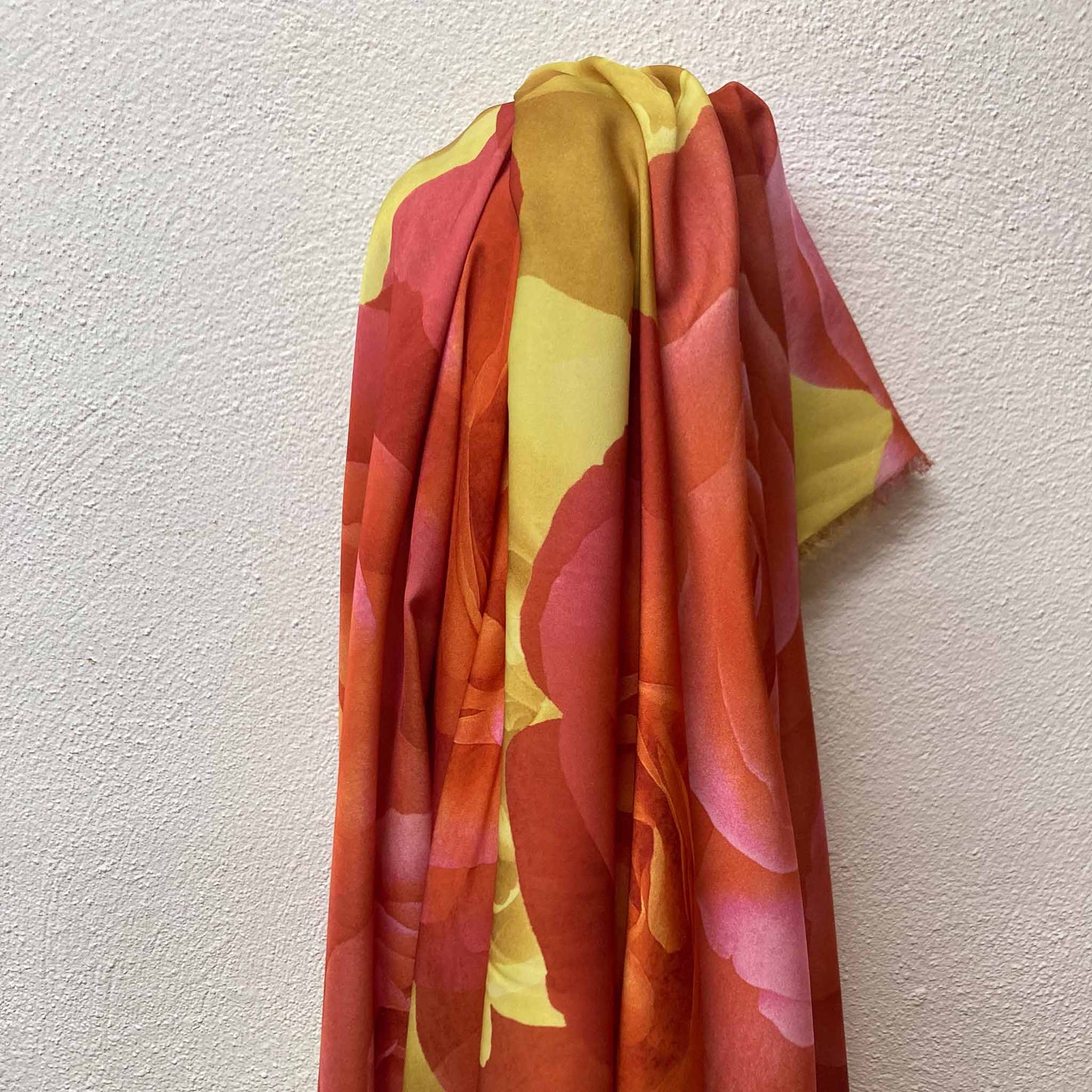 B-stock - Soft Satin Fabric - Red and yellow *