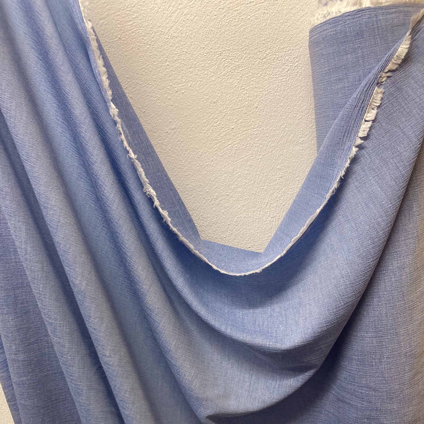 Crinkle Viscose Fabric - Denim blue