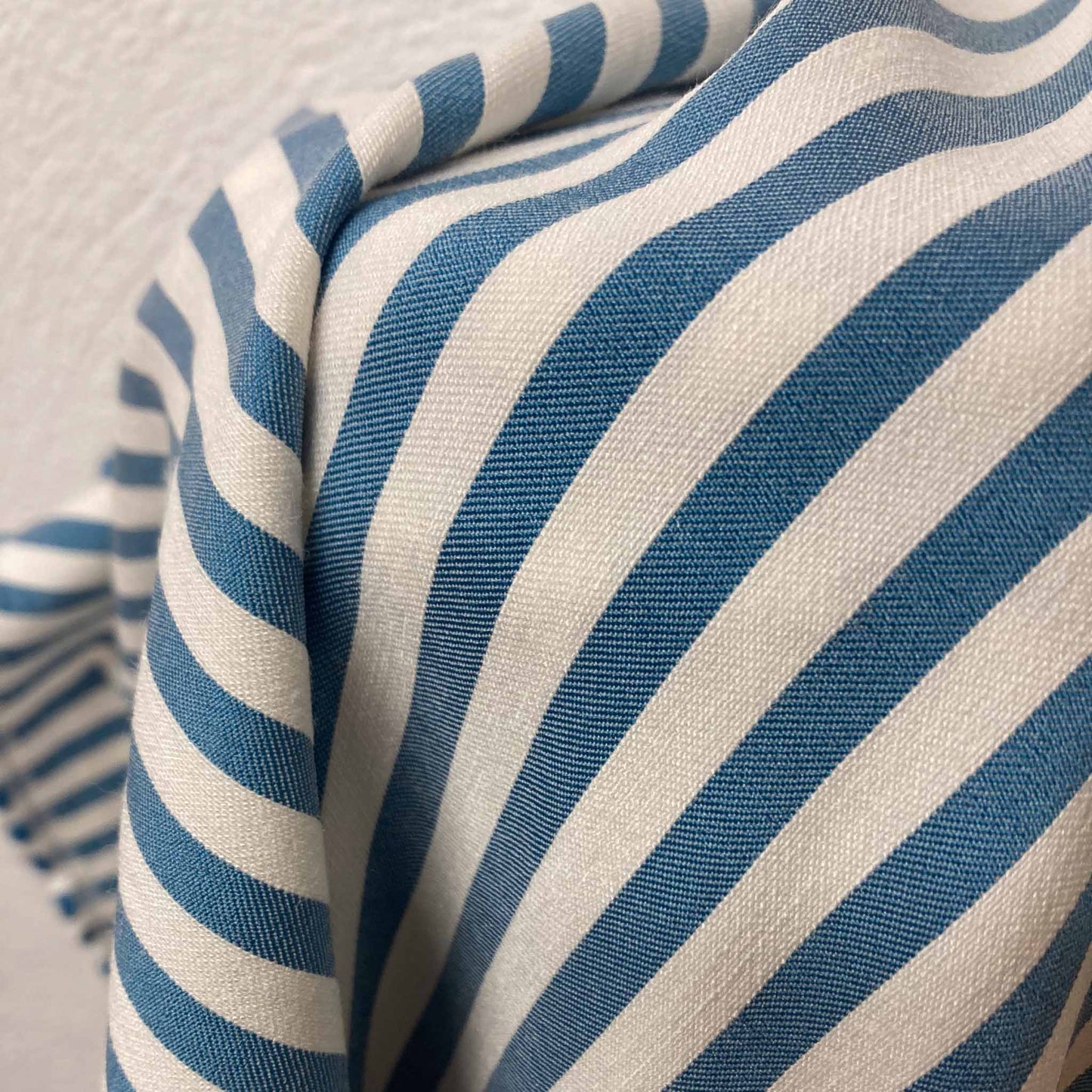 Bengaline Fabric - Blue stripe