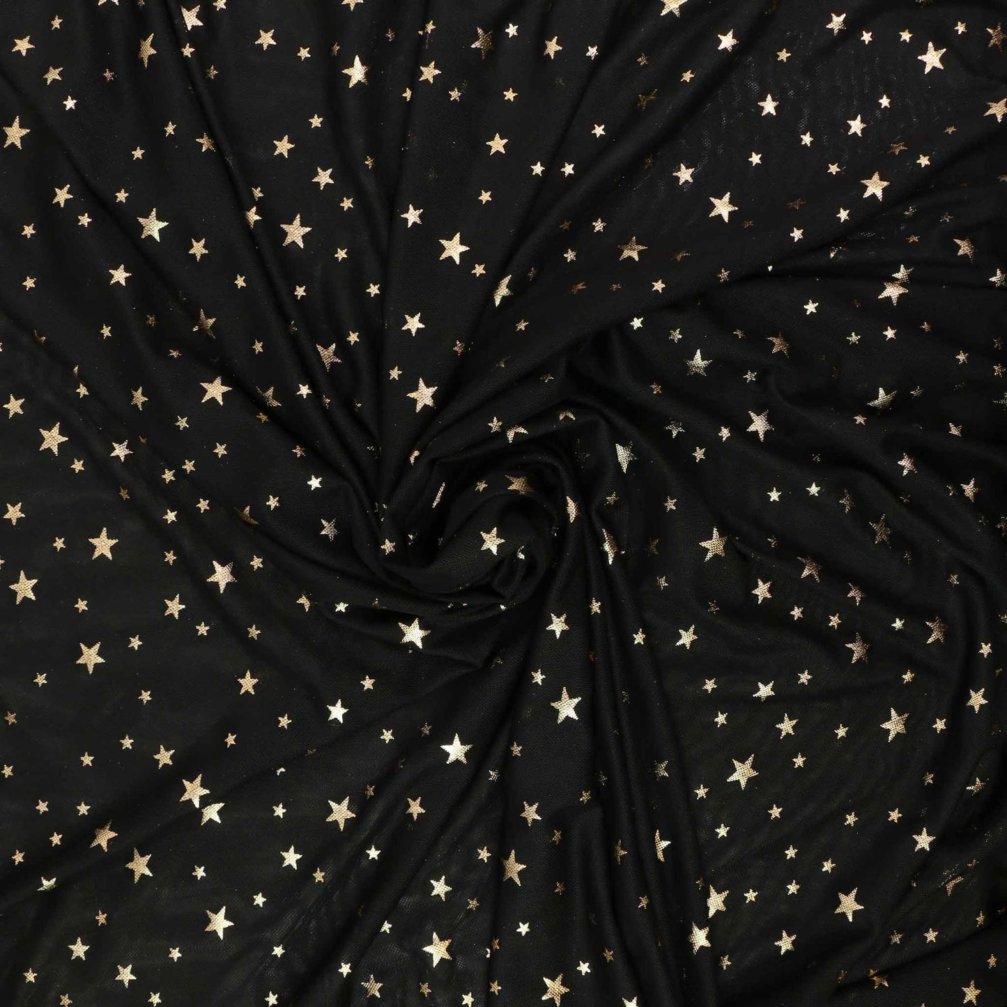 Power Mesh Fabric - Black and gold