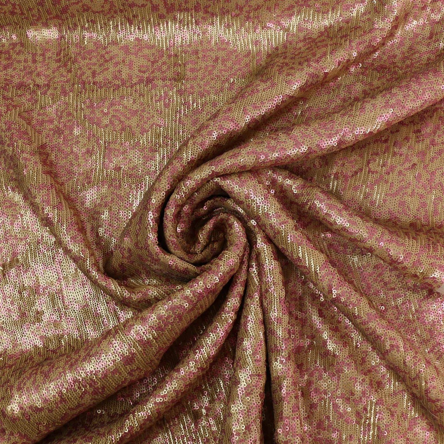 Sequin Fabric - Gold, Dusty Pink