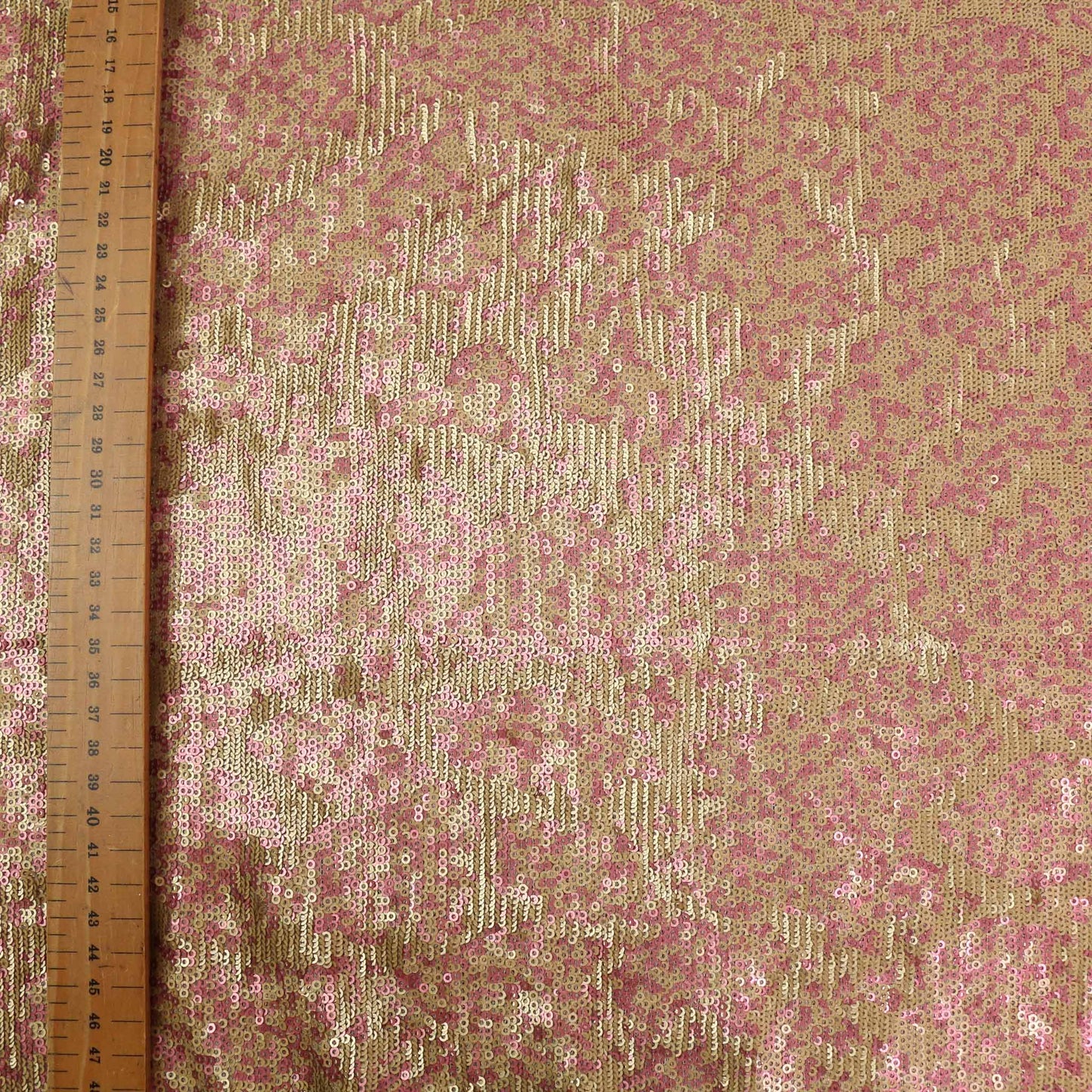 Sequin Fabric - Gold, Dusty Pink