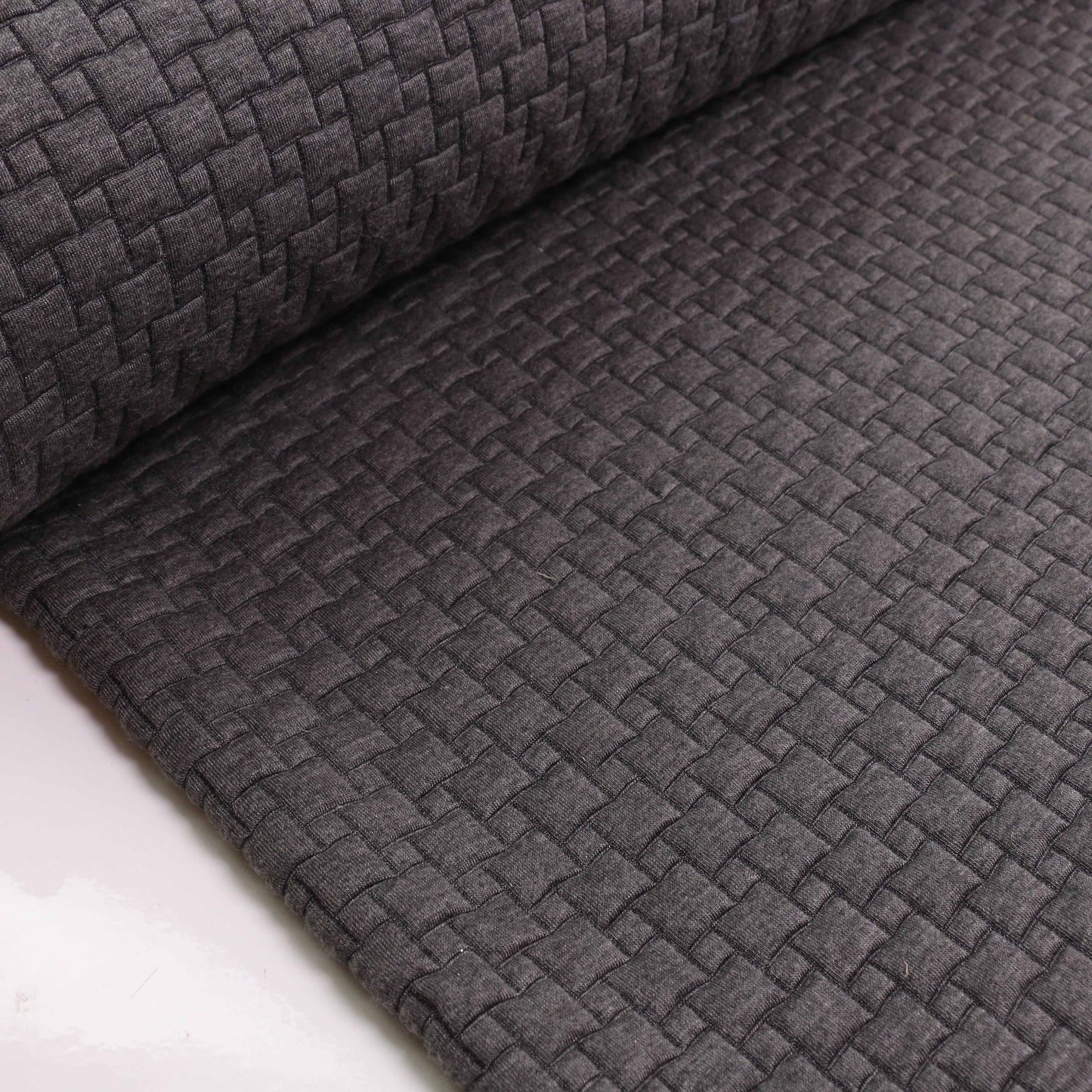 Quilted Jersey Fabric - Grey