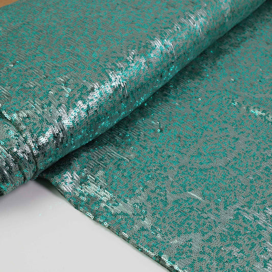 Sequin Fabric - Silver, Mint green