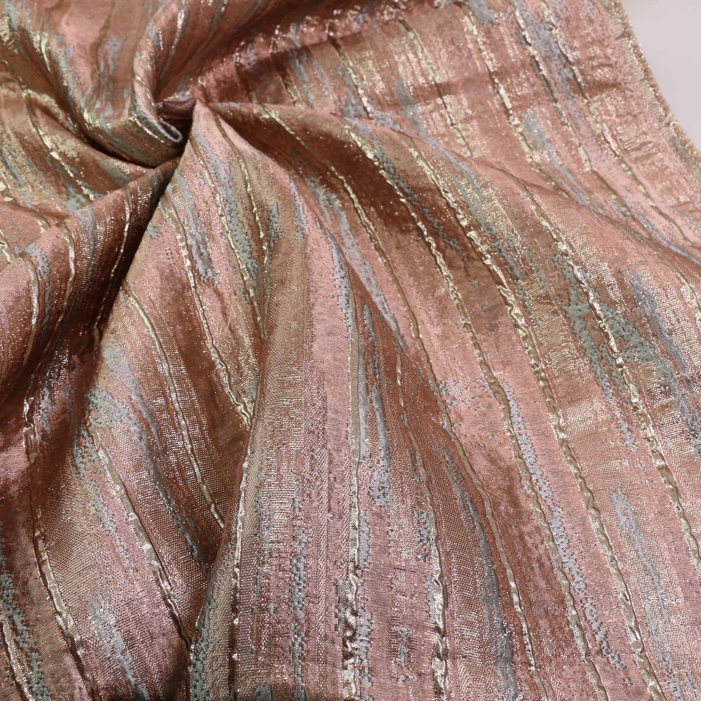 Jacquard Fabric - Pale blue, Pale pink