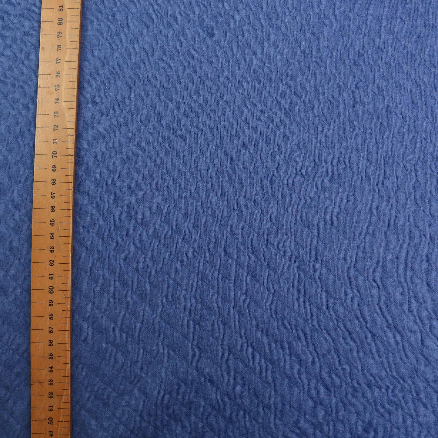 Quilted Jersey Fabric - Blue diamond
