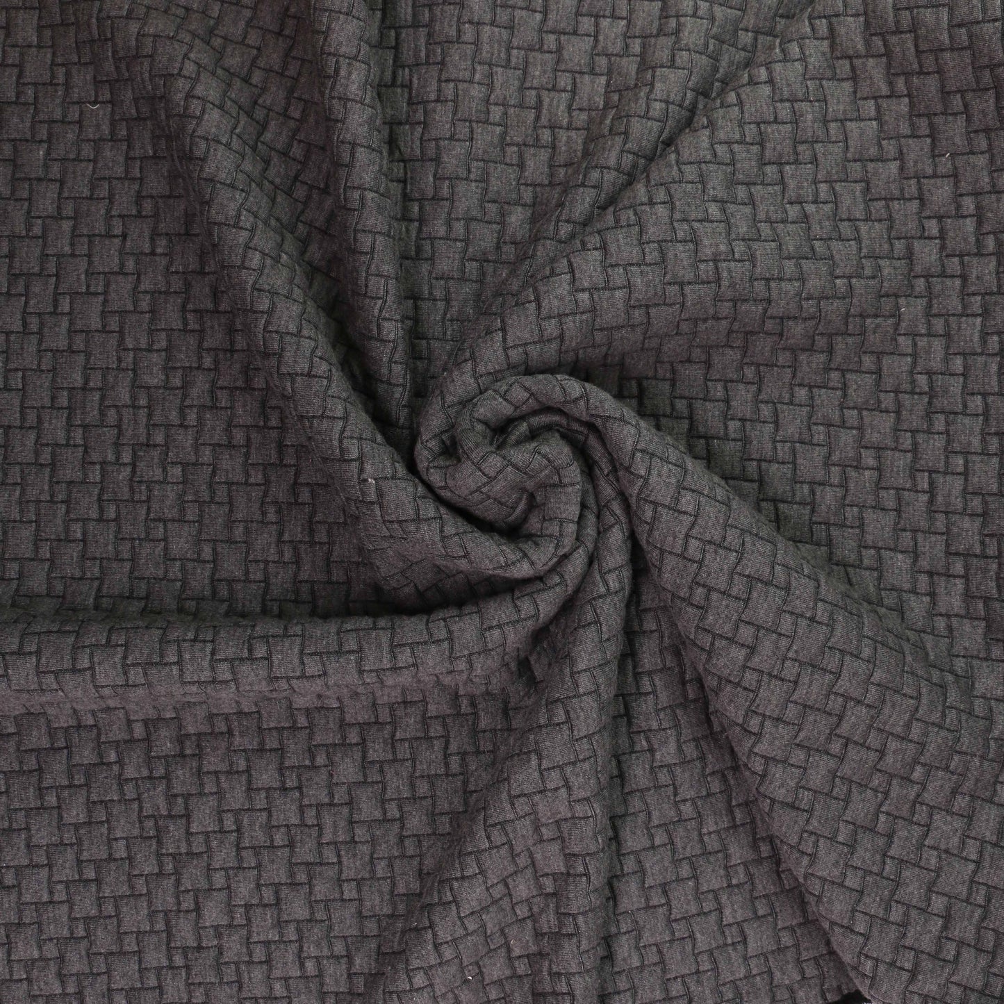 Quilted Jersey Fabric - Grey