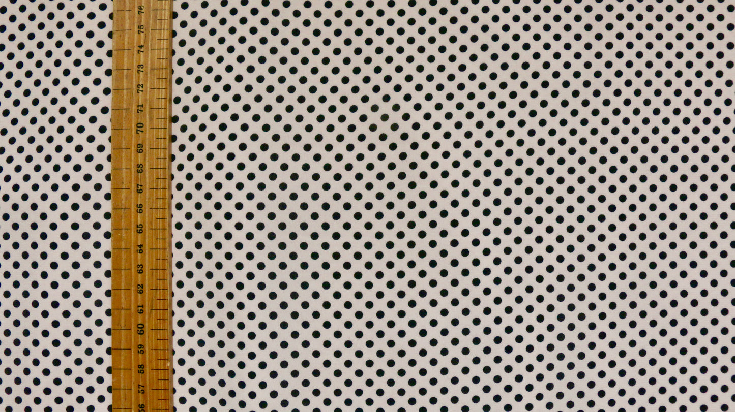REMNANT 0.70m x 1.48m - PRINTED GEORGETTE FABRIC - Polka Dot Design