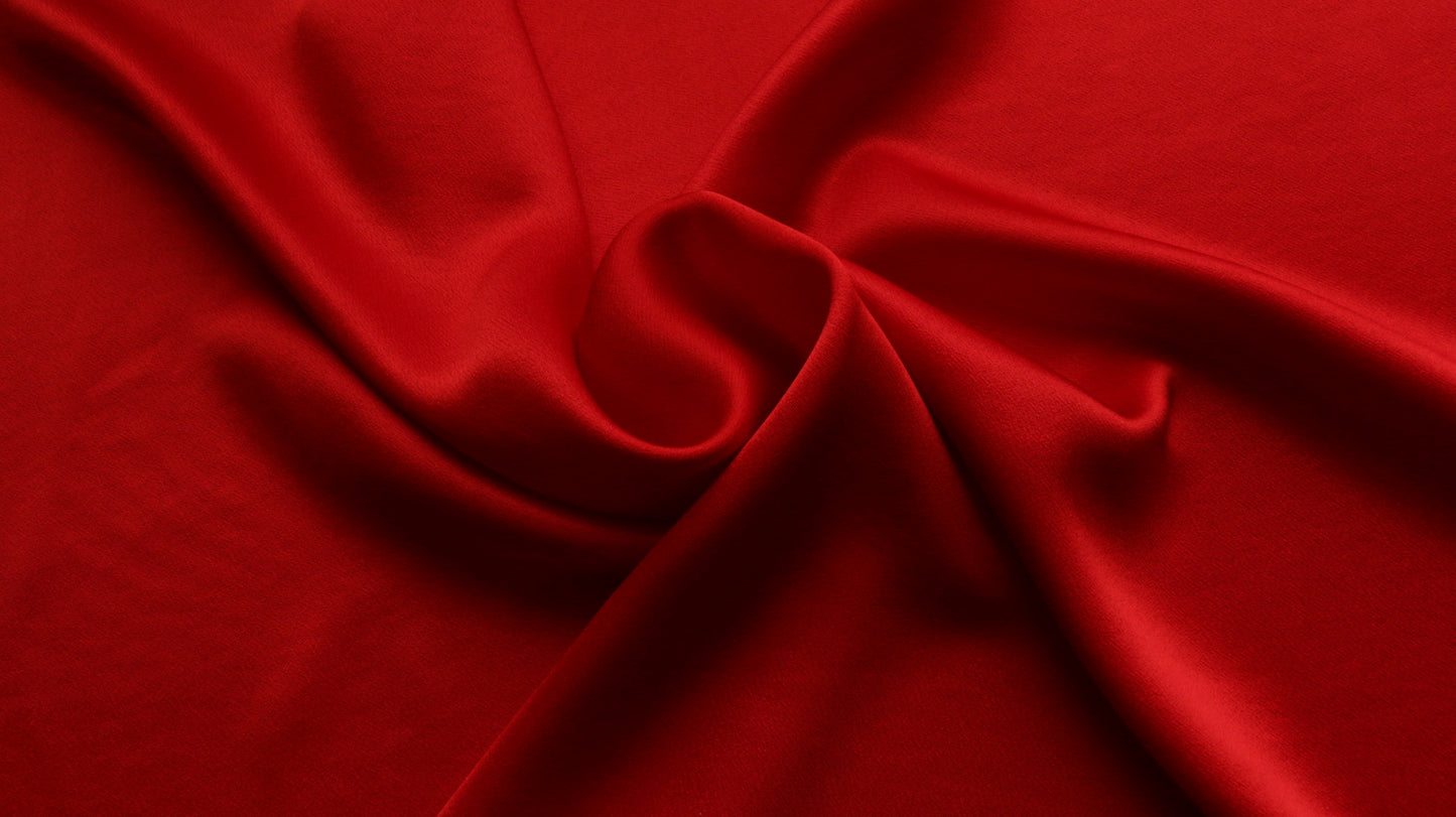 REMNANT 0.80m x 1.46m - SATIN FABRIC - Red colour